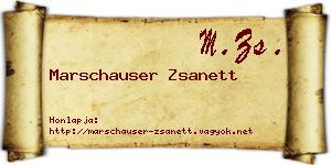 Marschauser Zsanett névjegykártya